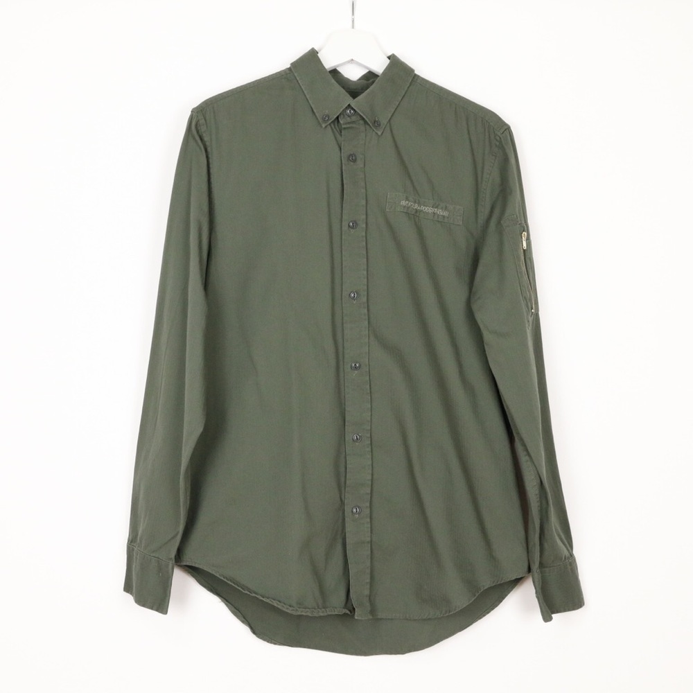 Five Four Poggy the Man Army Button Down Shirt